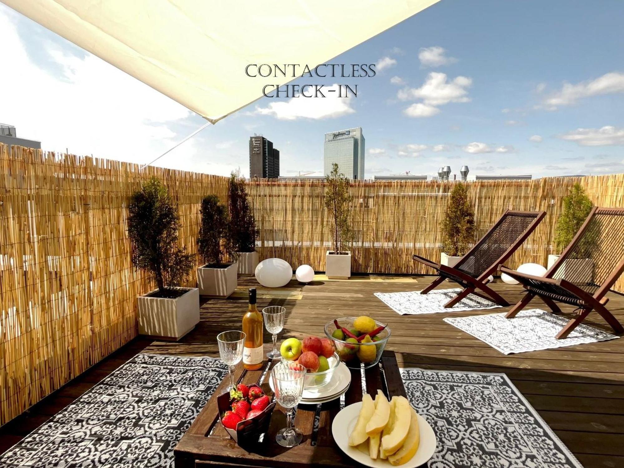 City Center Flat W Roof Top Terrace & Free Parking Oslo Exterior foto